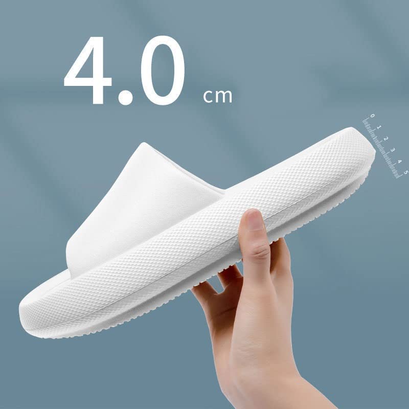 **Men's & Women's Summer Non-Slip Deodorant Thick Sole Slippers - Breathable Comfort for Indoor/Outdoor Use - White, Size 5.5-6 (US) - Perfect for Home, Poolside & Travel**