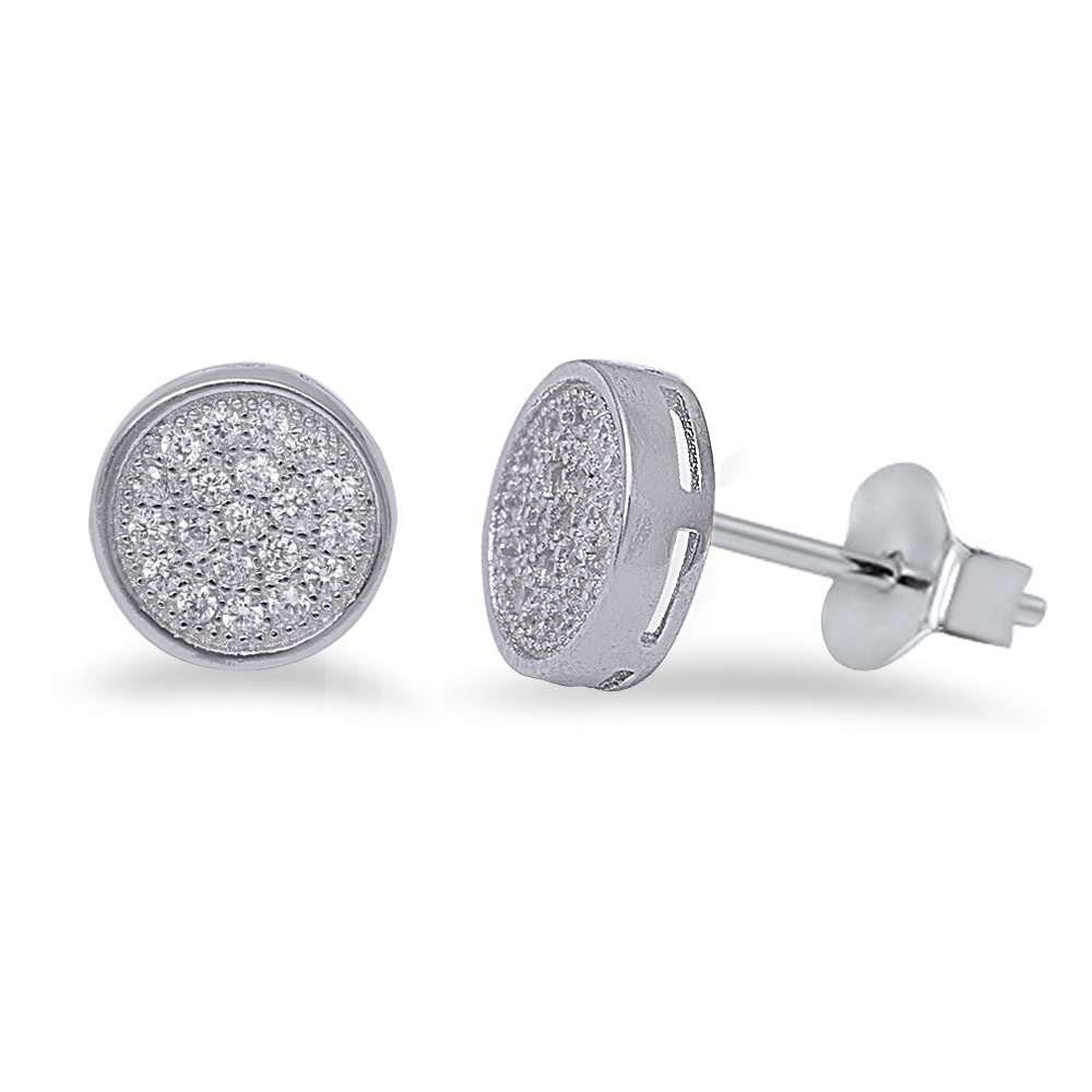 925 Sterling Silver Cubic Zirconia Stud Earrings for Women - Elegant Everyday Jewelry for Work & Special Occasions