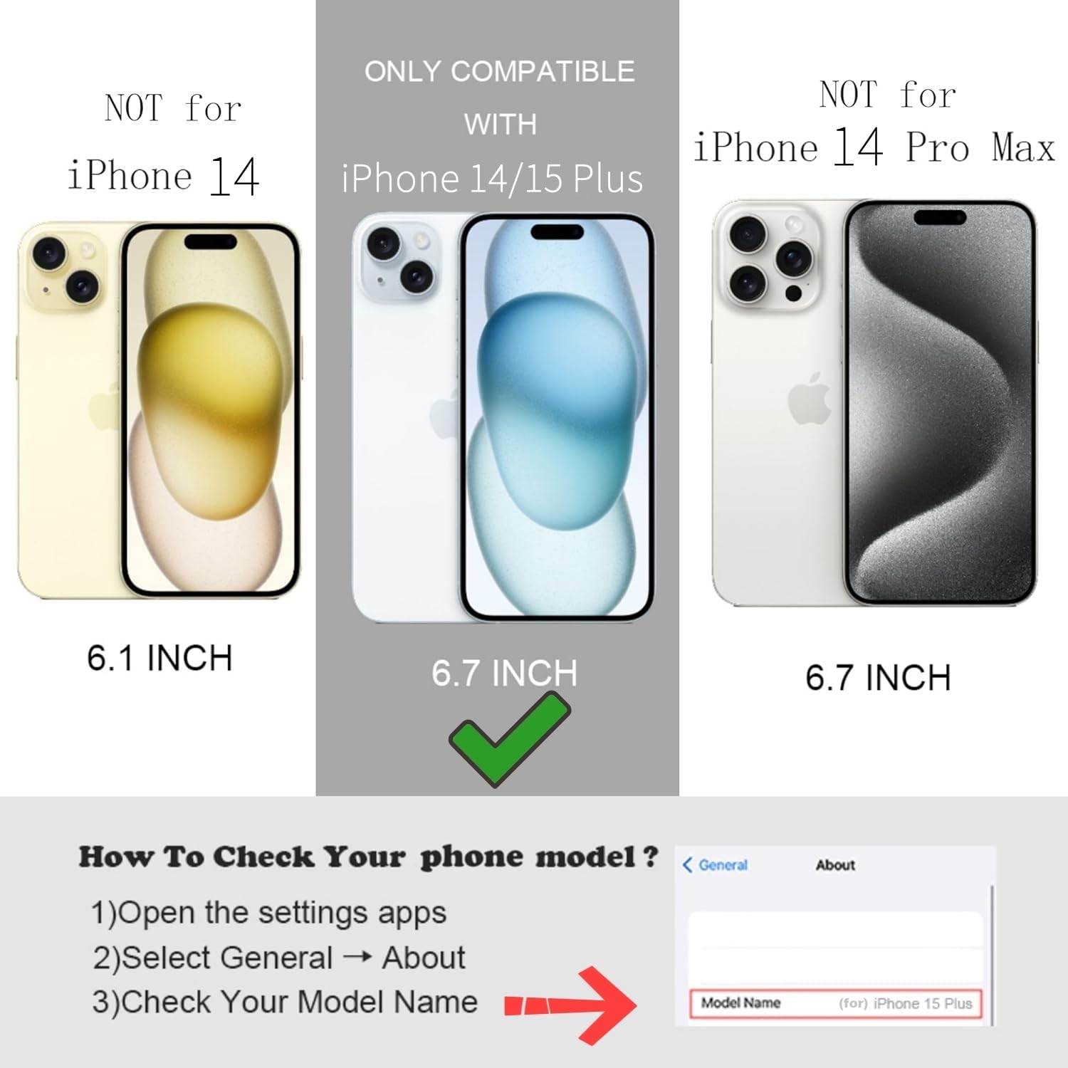UEEBAI Magnetic Clear iPhone 15 Plus & 14 Plus Case with Bow Design - Slim Shockproof Protective Cover Compatible with MagSafe | Anti-Yellowing Wireless Phone Case for Women | Perfect for Everyday Use, Work & Travel - Pink