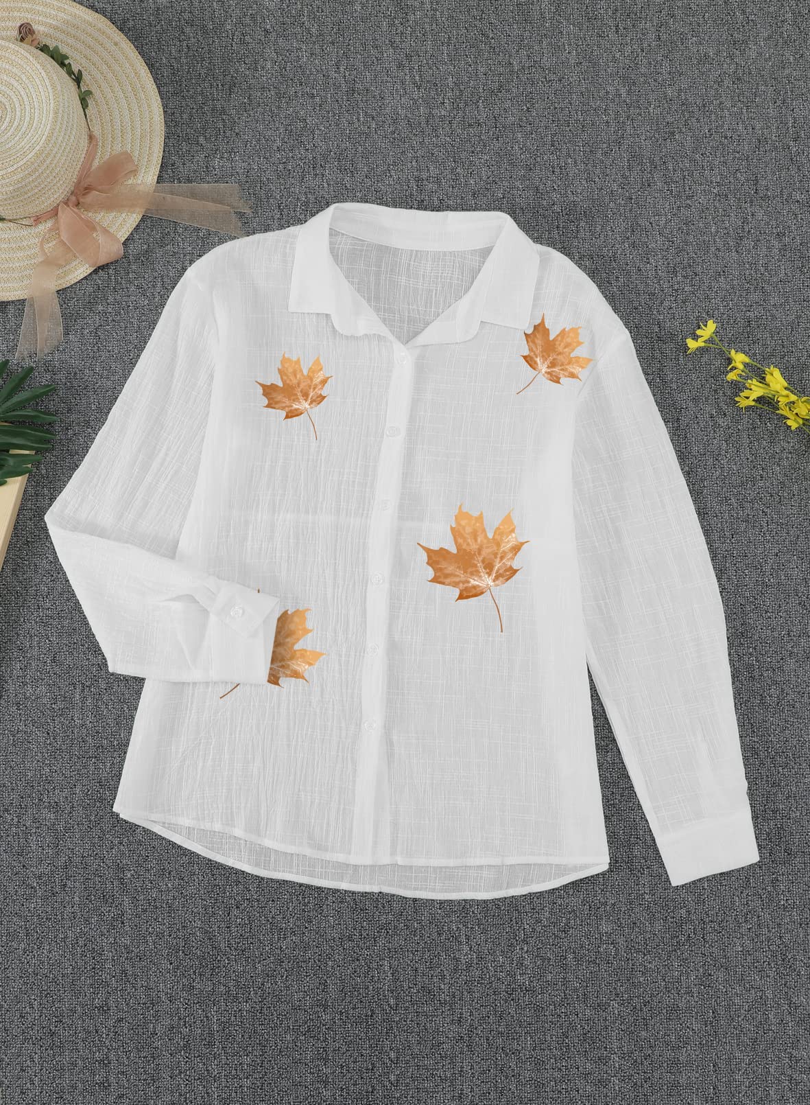 Stylish Women's V-Neck Roll Up Sleeve Button Down Blouse - Casual Office Wear & Spring Summer Tops for Women - Perfect for Work, Dating, and Everyday Outfits