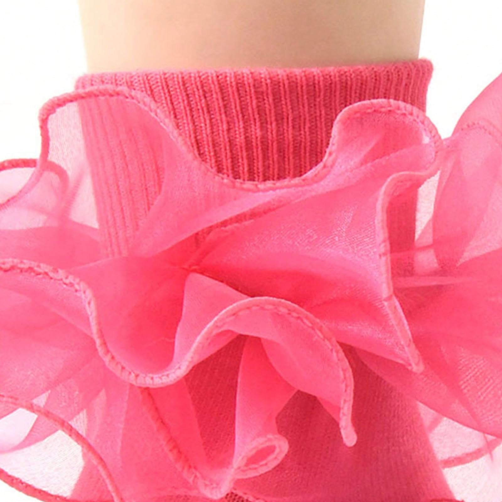 5 Pairs Girls Fluffy Ruffled Edge Princess Dress Socks - Lace Dance Socks for Ballet, Party & Special Occasions