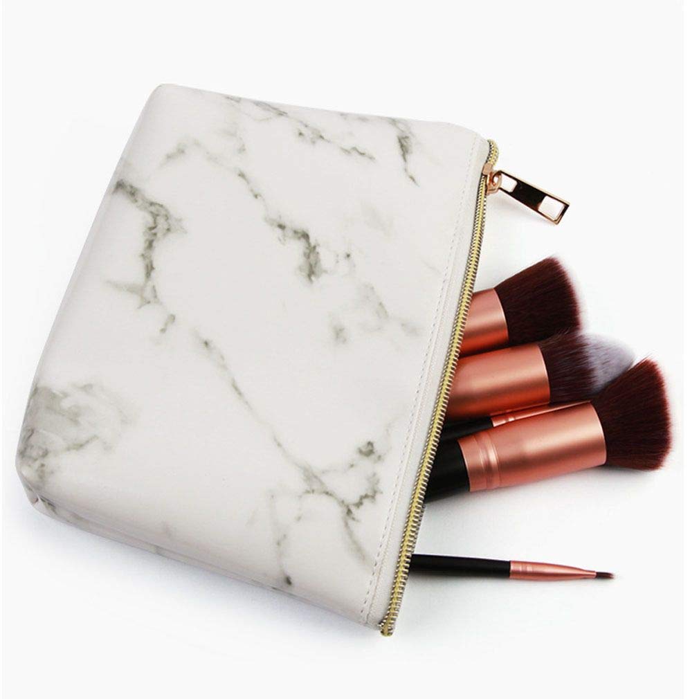ASWER 3Pcs Marble Makeup Bags - Waterproof Travel Cosmetic Organizer for Women & Girls | Perfect for Toiletries, Makeup Storage & Travel Essentials (Home, Gym, Vacation)