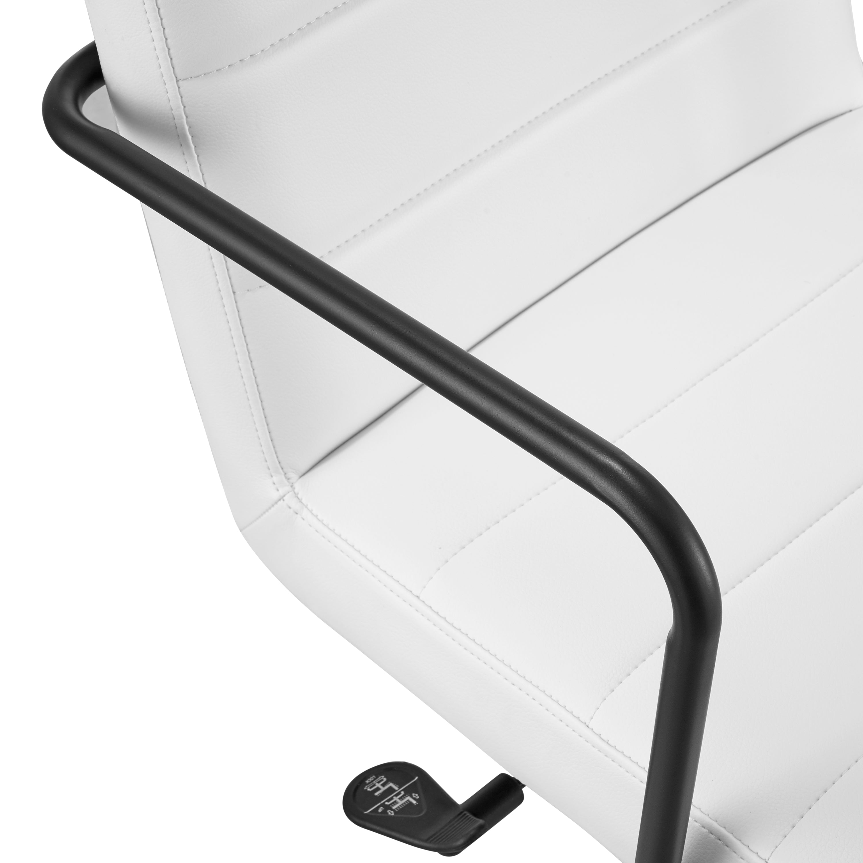 Ergonomic Leander Low Back Office Chair with Brushed/Matte Base - Comfortable Desk Chair for Home & Office Workspaces, Perfect for Long Hours of Sitting and Computer Work