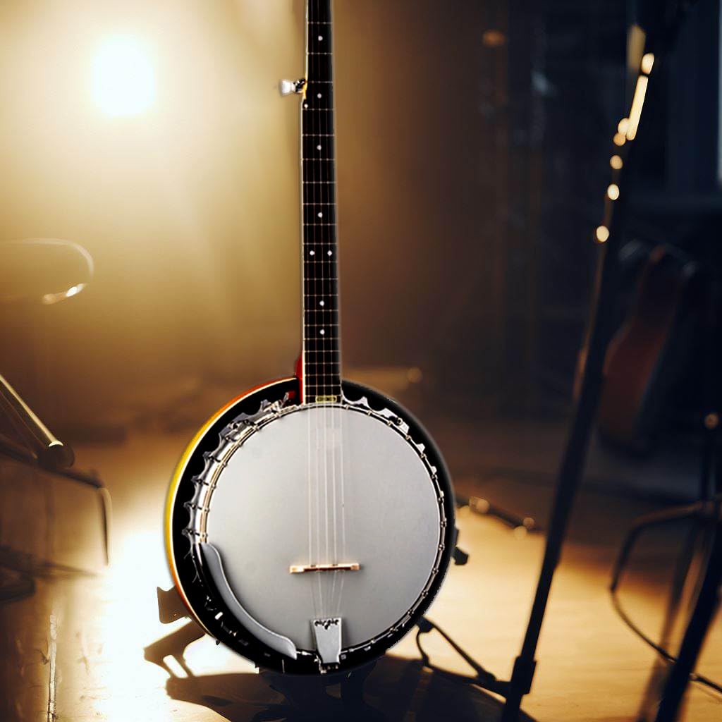 Washburn Americana Series B9-WSH-A 5 String Banjo Natural - Professional Bluegrass & Folk Banjo for Beginners & Musicians - Perfect for Live Performances, Studio Recording & Jam Sessions