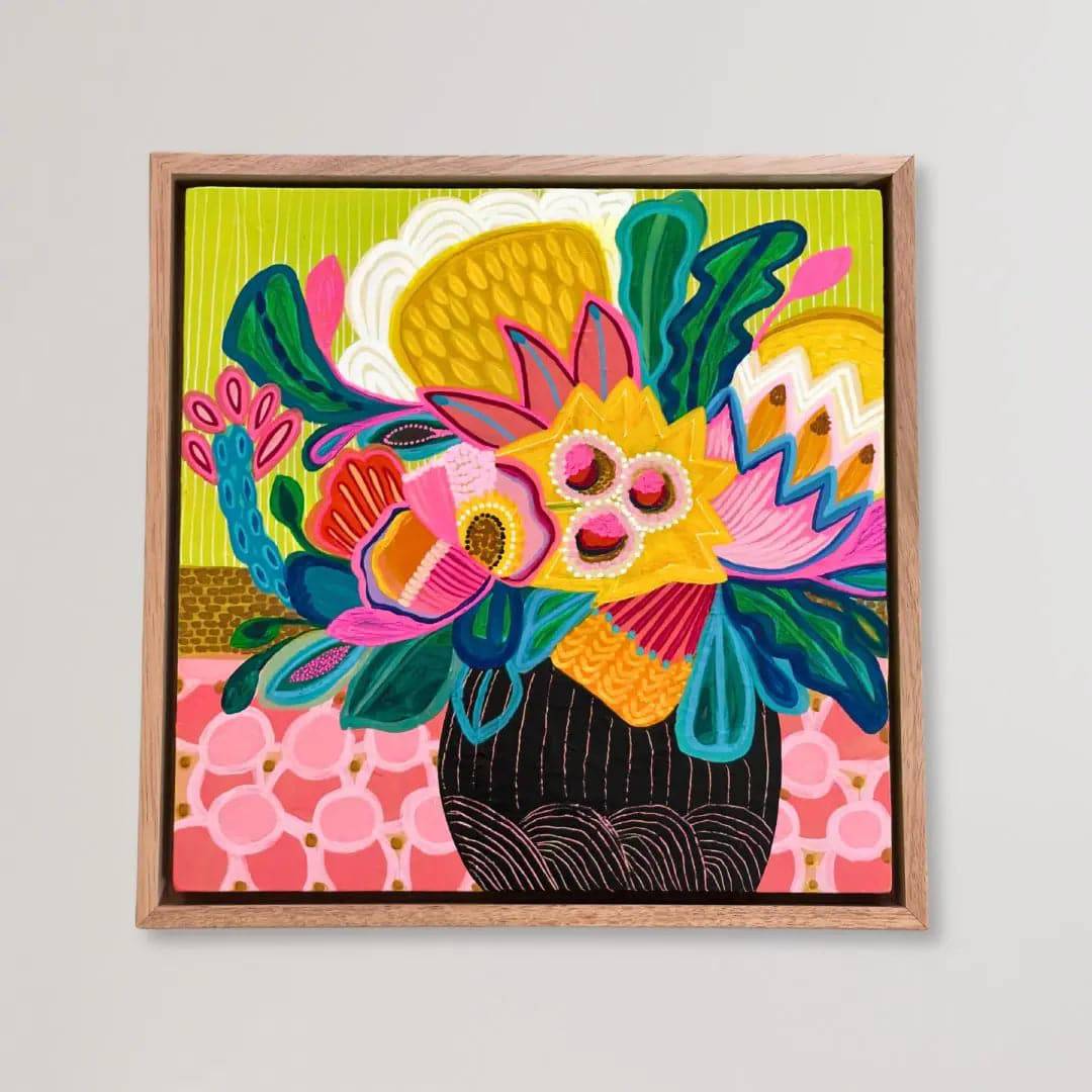 Garden in Bloom Original Hand-Painted Canvas Art - Perfect for Home Decor, Living Room, Bedroom & Office Wall Art
