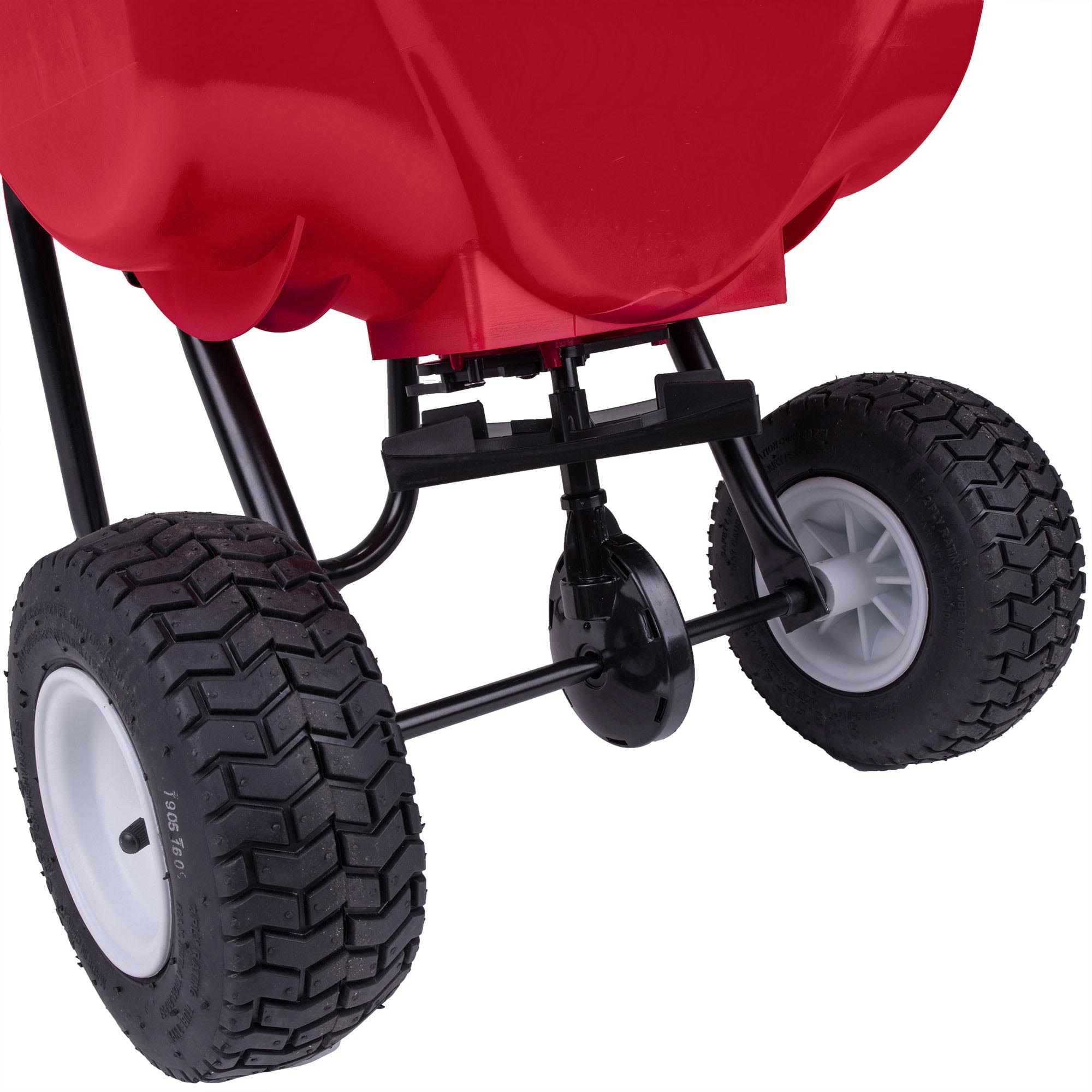Earthway 2030P Plus Broadcast Spreader - 65 lb Hopper Capacity with Durable Pneumatic Tires | Perfect for Lawn Fertilizer, Grass Seed & Ice Melt Distribution