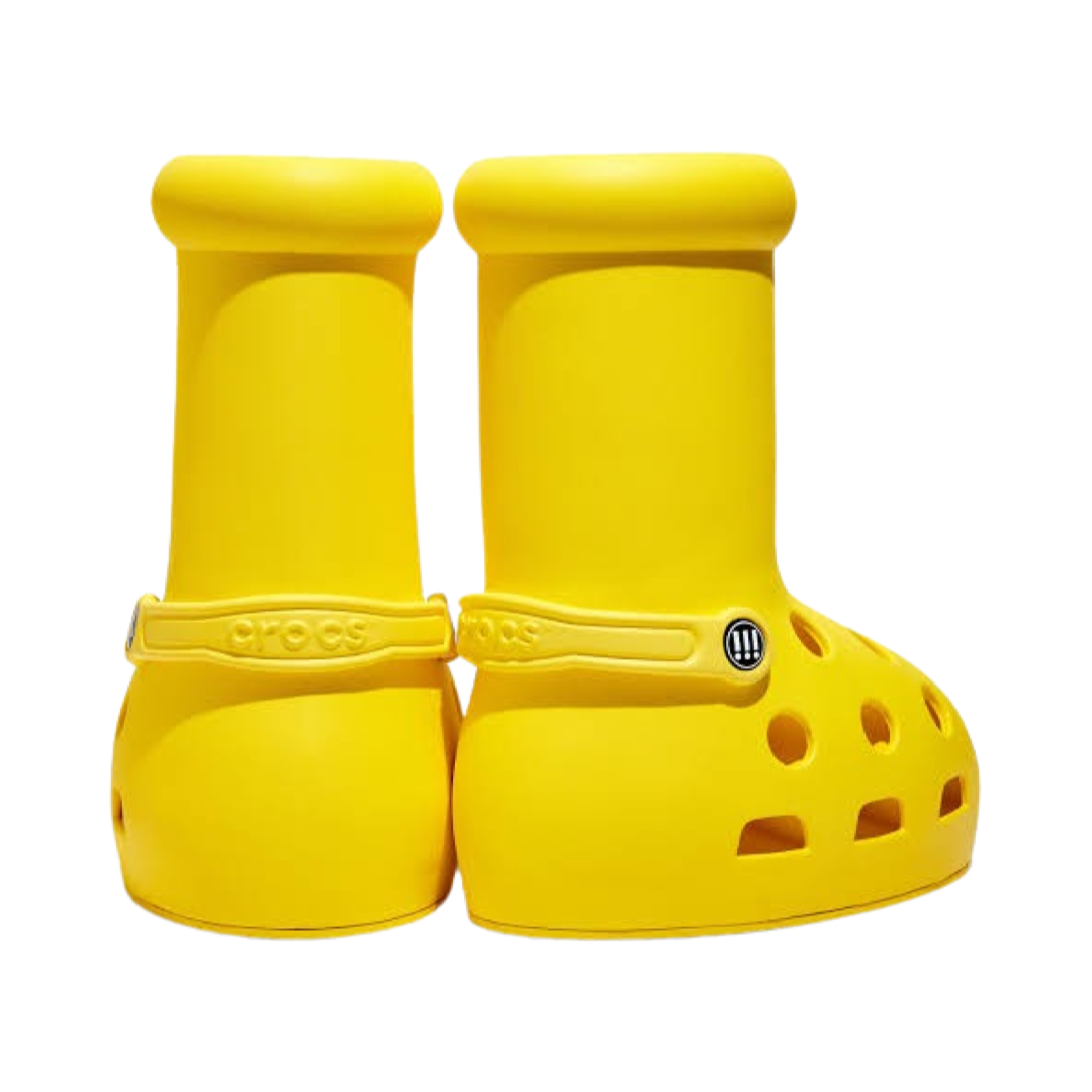 MSCHF x Crocs Big Yellow Boots - Unisex Clogs for Men & Women - Comfortable & Stylish Water Shoes for Beach, Pool & Outdoor Activities
