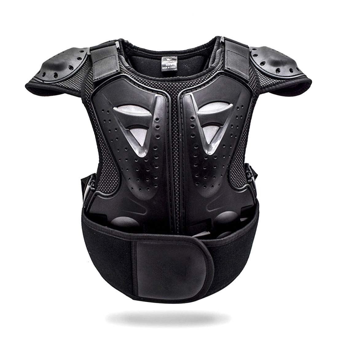 Kids' Cross-Country Motorcycle Ski & Bike Body Armor Vest - Chest & Spine Protection Gear for Sports (Black, Size S) | Perfect for Motocross, Snowboarding & Extreme Sports Safety