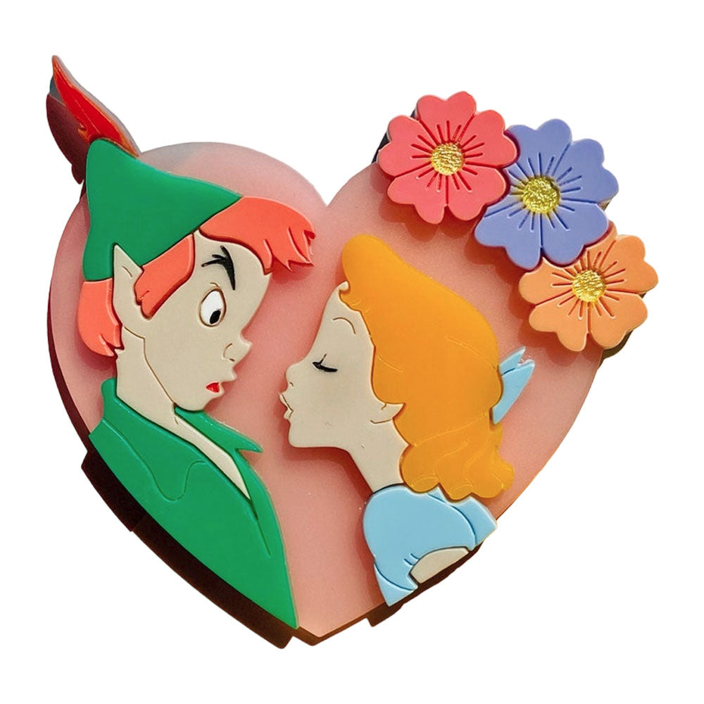 Makokot Design Cartoon Kiss Acrylic Brooch Pin - Cute Kawaii Accessory for Backpacks, Jackets & Gifts
