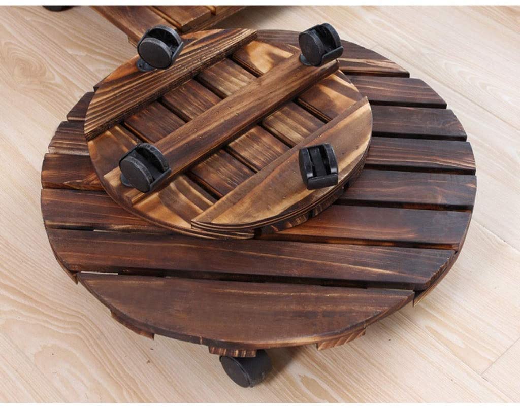 Planter Cart with Wheels - 360° Rotating Casters Rolling Tray for Indoor/Outdoor Potted Plants | Mobile Flower Pot Stand with Coaster for Easy Movement in Garden, Patio & Home Decor