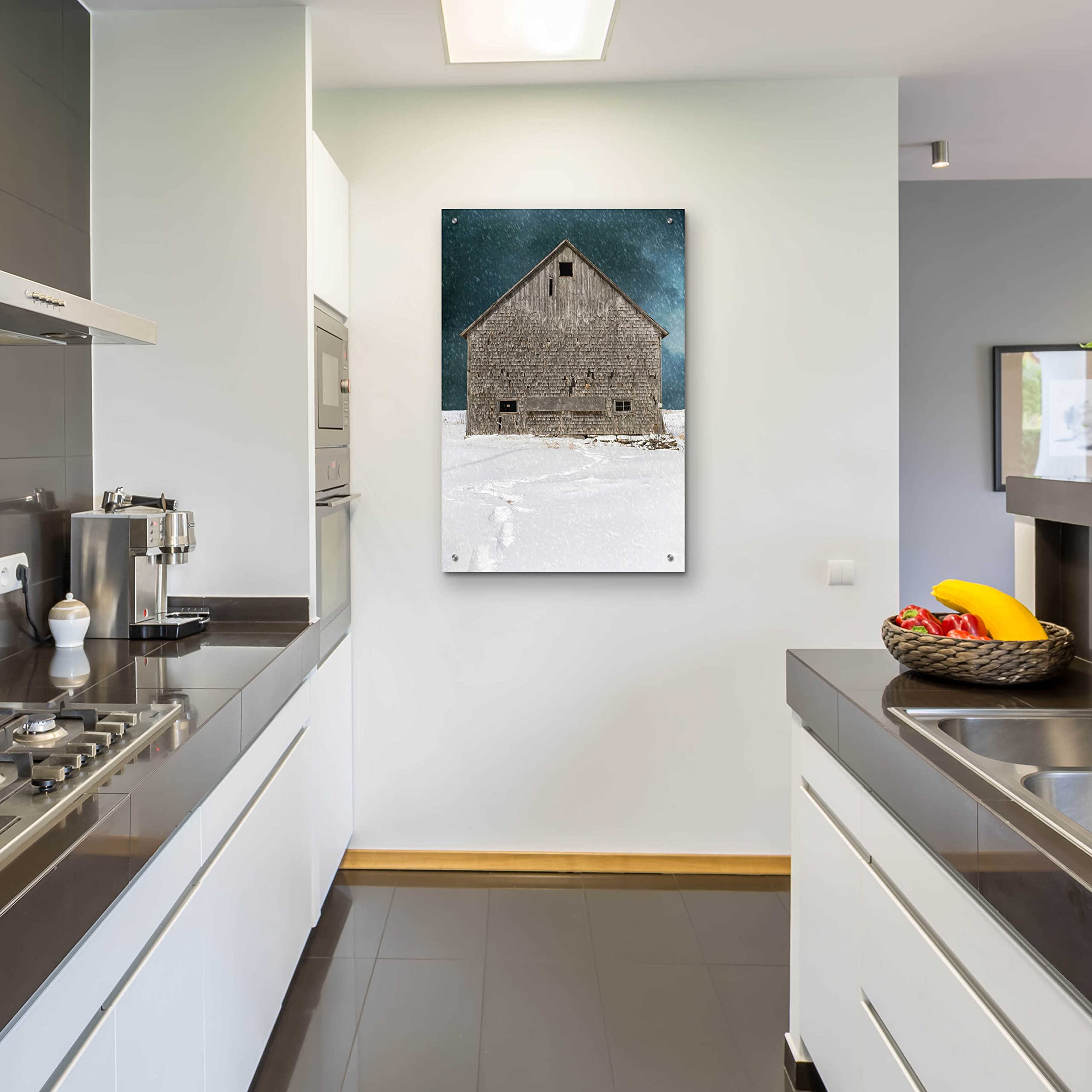 Epic Art 'Old Barn' by Edward M. Fielding - Premium Acrylic Glass Wall Art Print 24x36 Inches - Perfect for Living Room, Bedroom & Office Decor