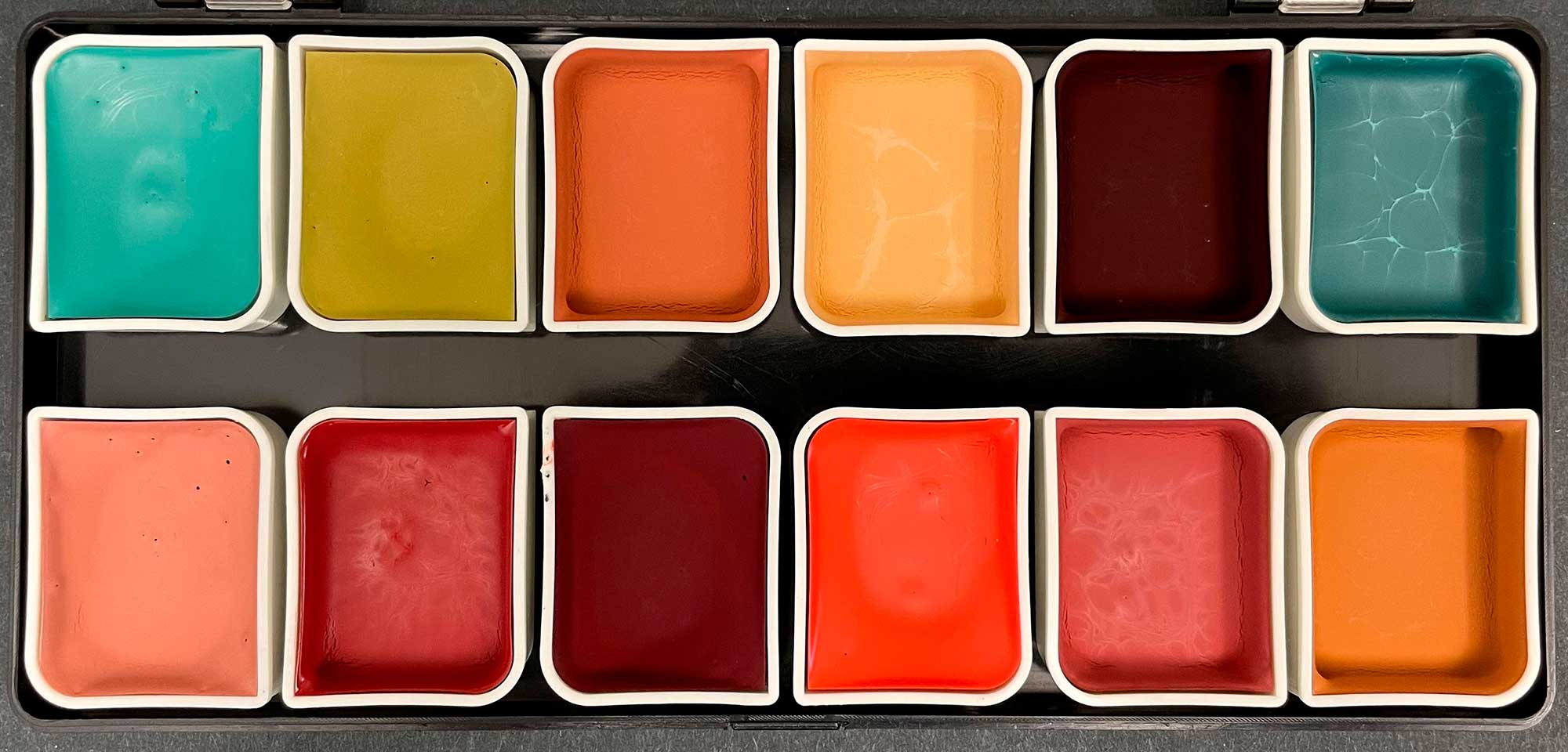12 Color Alcohol Activated Face & Body Paint Palette - Professional Makeup for Halloween, Cosplay & Special Effects - Safe for Skin & Easy to Apply