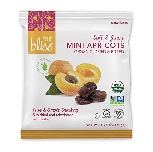 Organic Unsulfured Turkish Dried Apricots - Non-GMO, Gluten-Free Healthy Snack - 12 Mini Packs (1.76 oz each) - Perfect for On-the-Go, Post-Workout & Kids Lunch Boxes