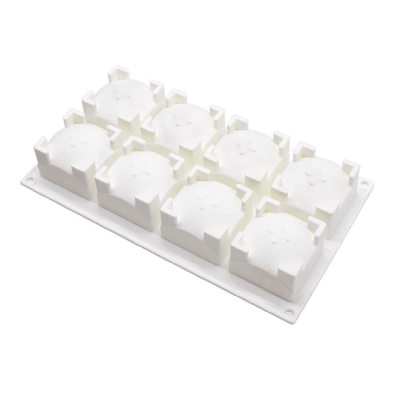 8 Cavities Silicone Fondant Molds for Baking - Square Domed Chocolate Candy Molds | DIY Dessert Making, Cake Decorating & Party Treats