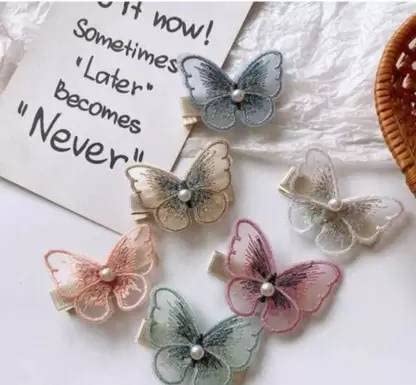 ALIBA COLLECTION 6-Piece Butterfly Hair Clips Set - Elegant Hair Accessories for Women & Girls - Perfect for Parties, Weddings & Everyday Styling