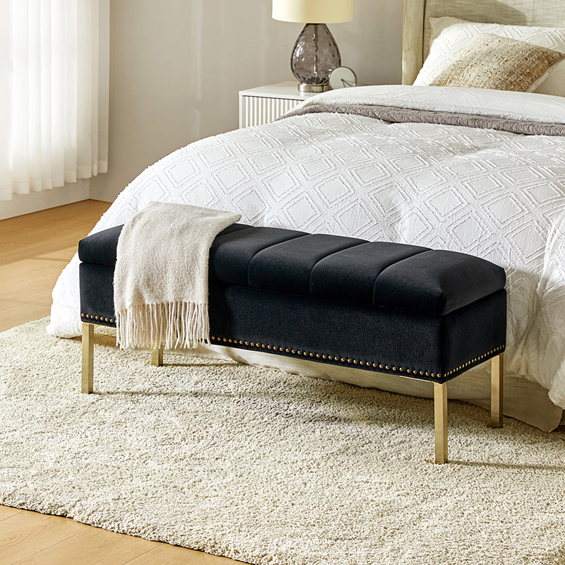 Egmund Upholstered Flip Top Storage Bench - Stylish Ottoman with Hidden Storage for Bedroom, Living Room & Entryway - Perfect for Home Organization & Extra Seating