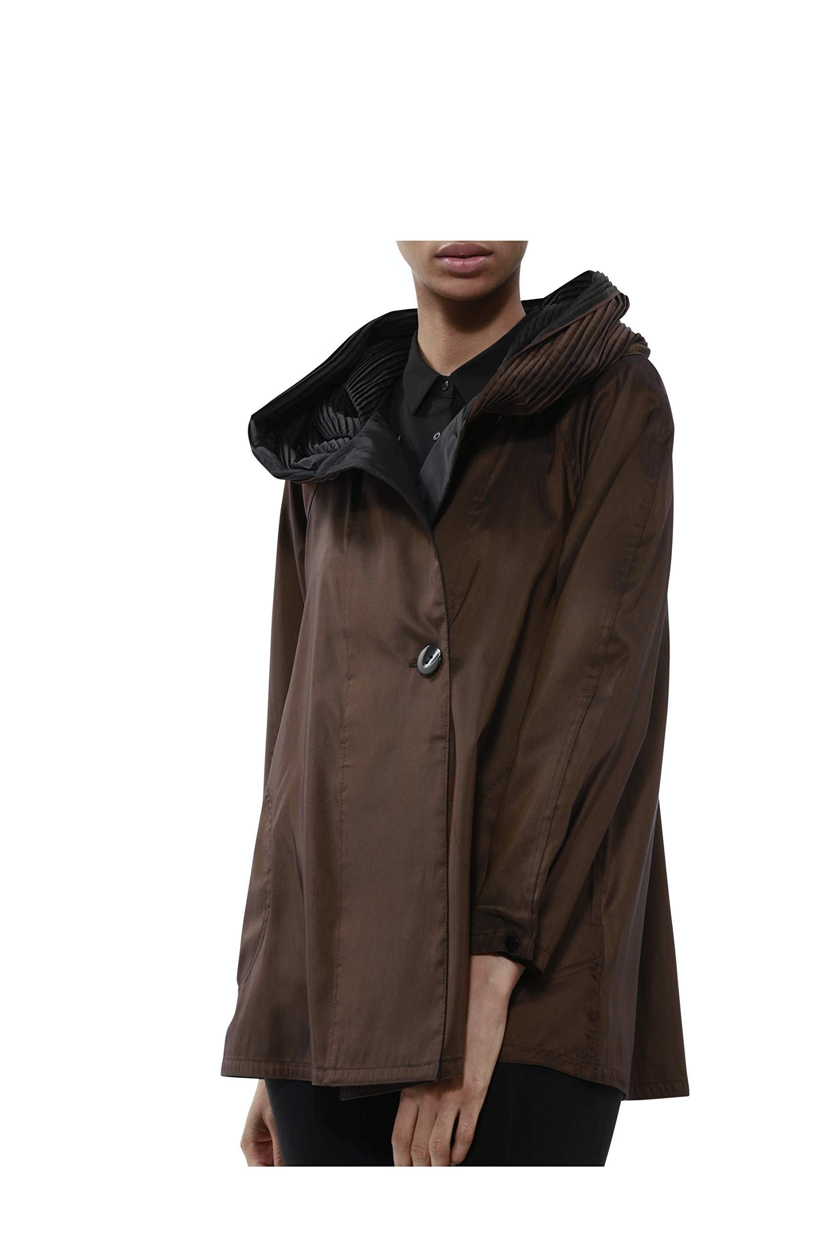 Stylish Mini Donatella Waterproof Raincoat for Women - Lightweight Travel Rain Jacket with Hood - Perfect for Outdoor Adventures, Commuting & Rainy Day Fashion