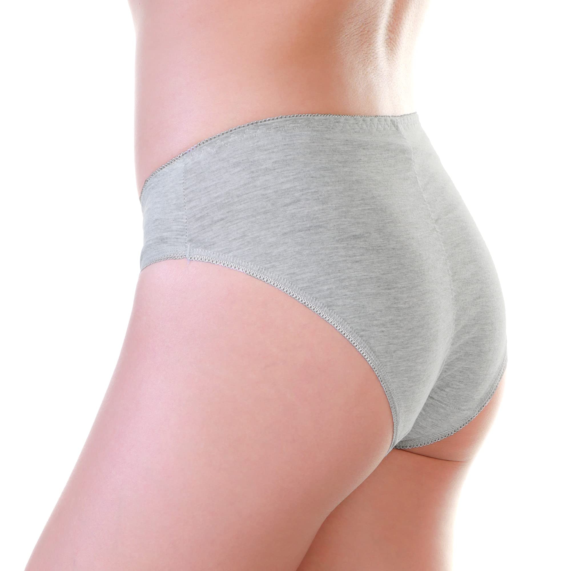 Angelina Women's 6-Pack Cotton Spandex Bikini Panties - Soft Breathable Underwear for Everyday Comfort, Workout & Travel