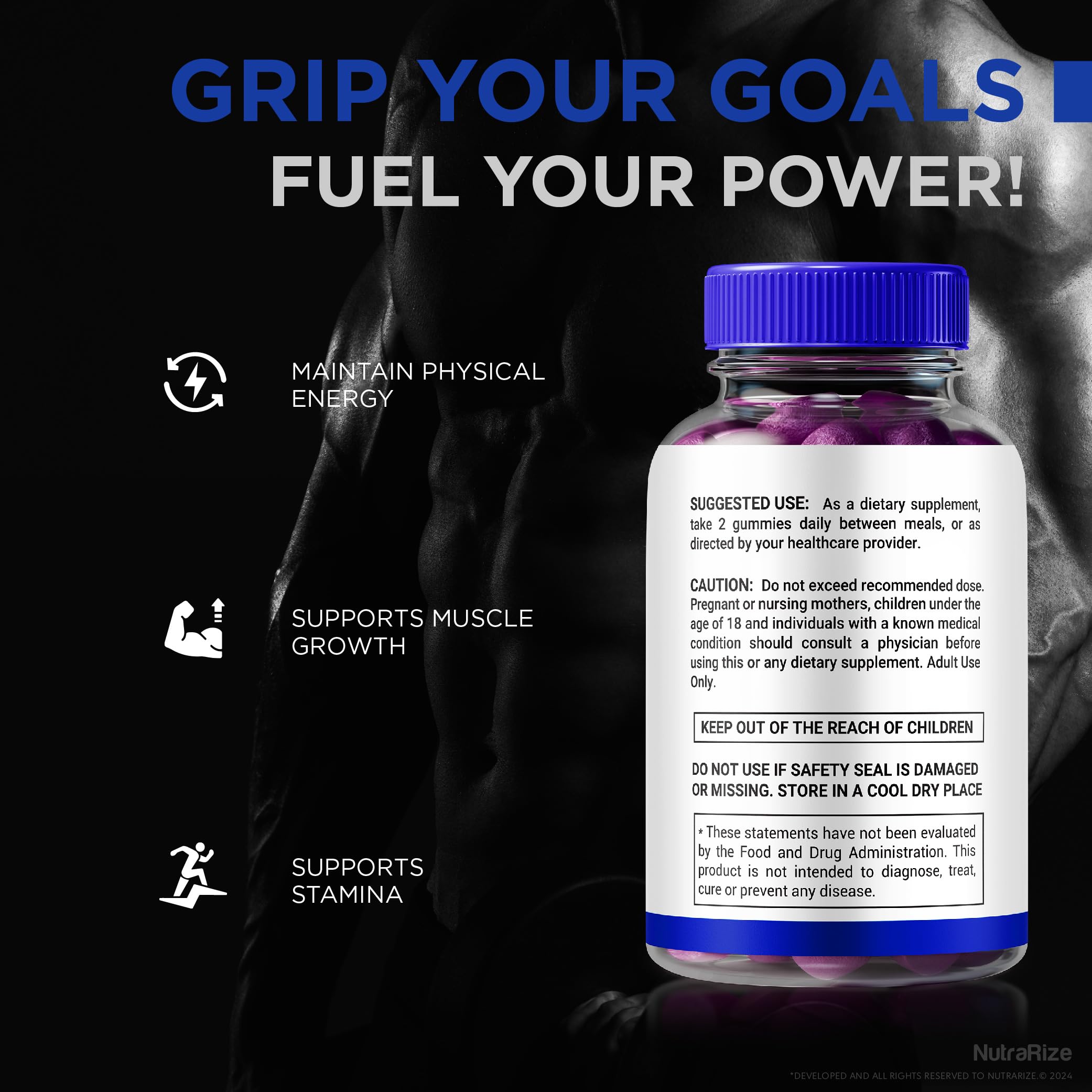 Vigorawize Performance Gummies - All Natural Energy & Stamina Booster for Men & Women - 60 Count - Supports Confidence & Vitality - Perfect for Workouts, Sports & Daily Energy Boost