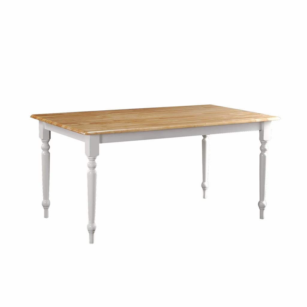 Boraam Windsor Farmhouse Dining Table - Rustic Solid Wood Kitchen Table for 6 - Perfect for Farmhouse, Cottage & Country Style Dining Rooms