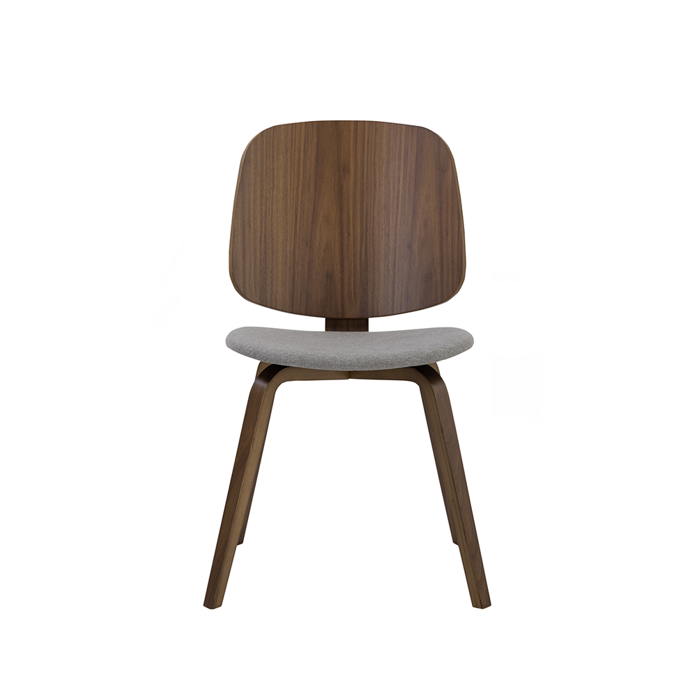Modern Oved Dining Chair - Sturdy Wooden Kitchen Chair with Upholstered Seat - Perfect for Dining Room, Kitchen, Breakfast Nook & Home Office