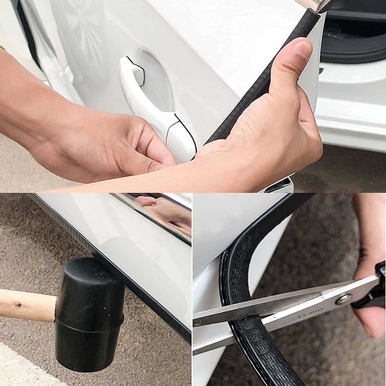 Black U-Channel Rubber Weatherstrip - 1/2