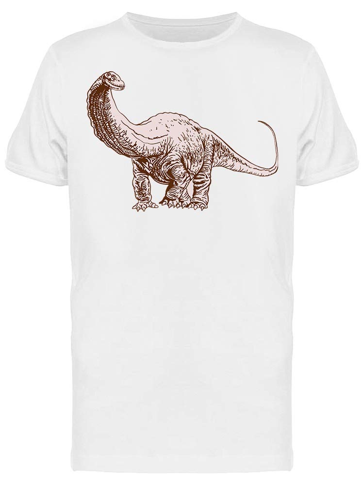 Smartprints Graphic Apatosaurus Dinosaur T-Shirt for Men - White | Casual Wear, Dinosaur Lover Gift, Jurassic Theme Outfit