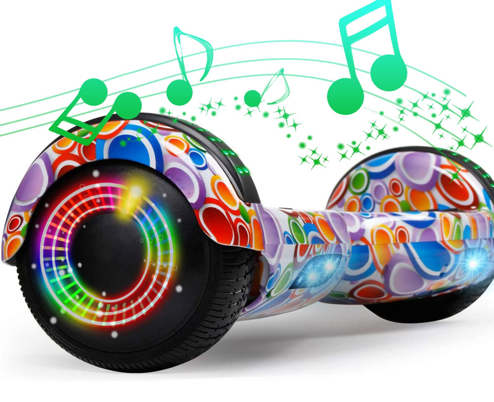 Upgraded Kids Hoverboard with Bluetooth Speakers & LED Lights - 6.5