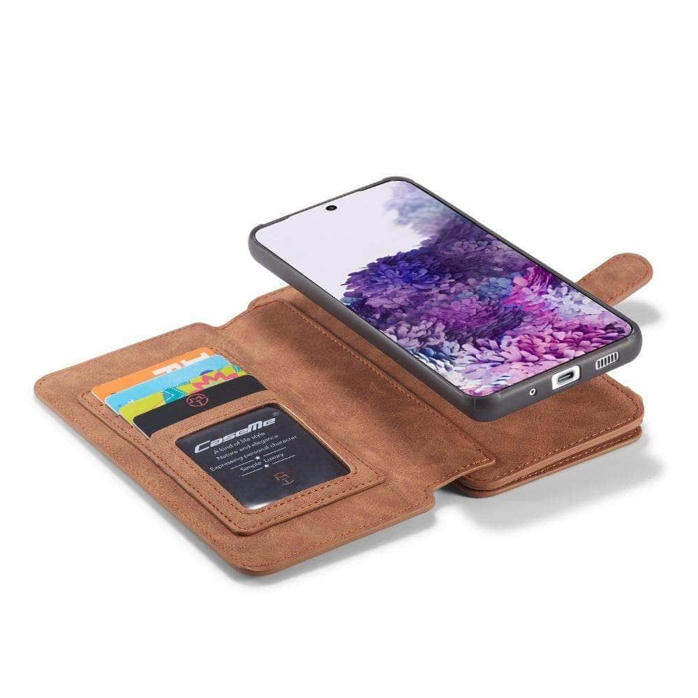 Magnetic Detachable PU Leather Case for Samsung Galaxy S21 - Slim Protective Cover with Strong Magnets for Easy Attachment | Perfect for Work, Travel & Everyday Use