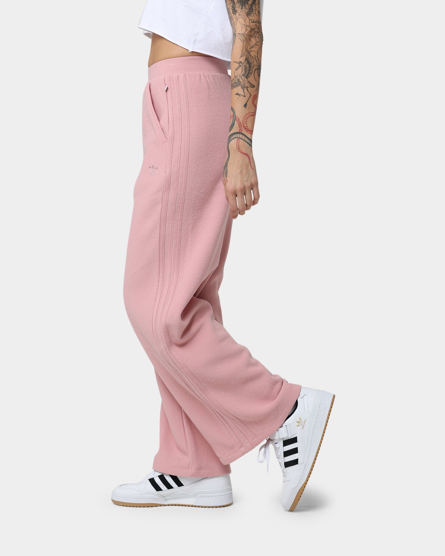 Adidas Women's Wide Leg Lounge Pants - Wonder Mauve Color, Comfortable Athletic Joggers for Yoga, Running & Casual Wear