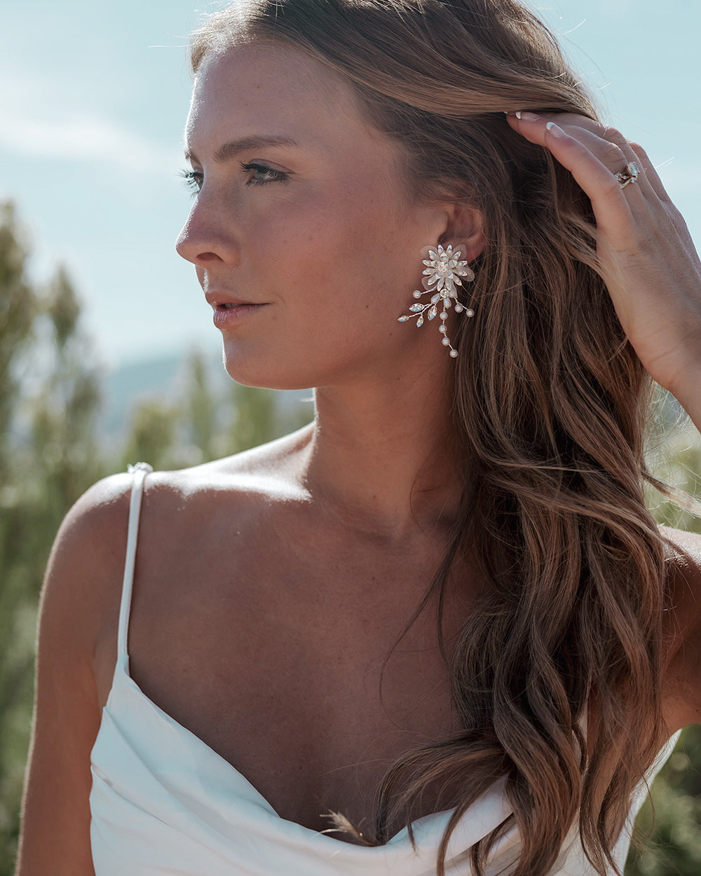 Neve Floral Earrings for Women - Elegant Handmade Dainty Flower Studs - Perfect for Weddings, Parties & Everyday Wear