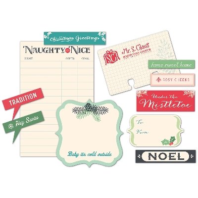 SN-DC-1249 Silent Night Premium Cardstock Die-Cut Embellishments for Scrapbooking, Card Making & DIY Crafts - Christmas Holiday Decorative Elements