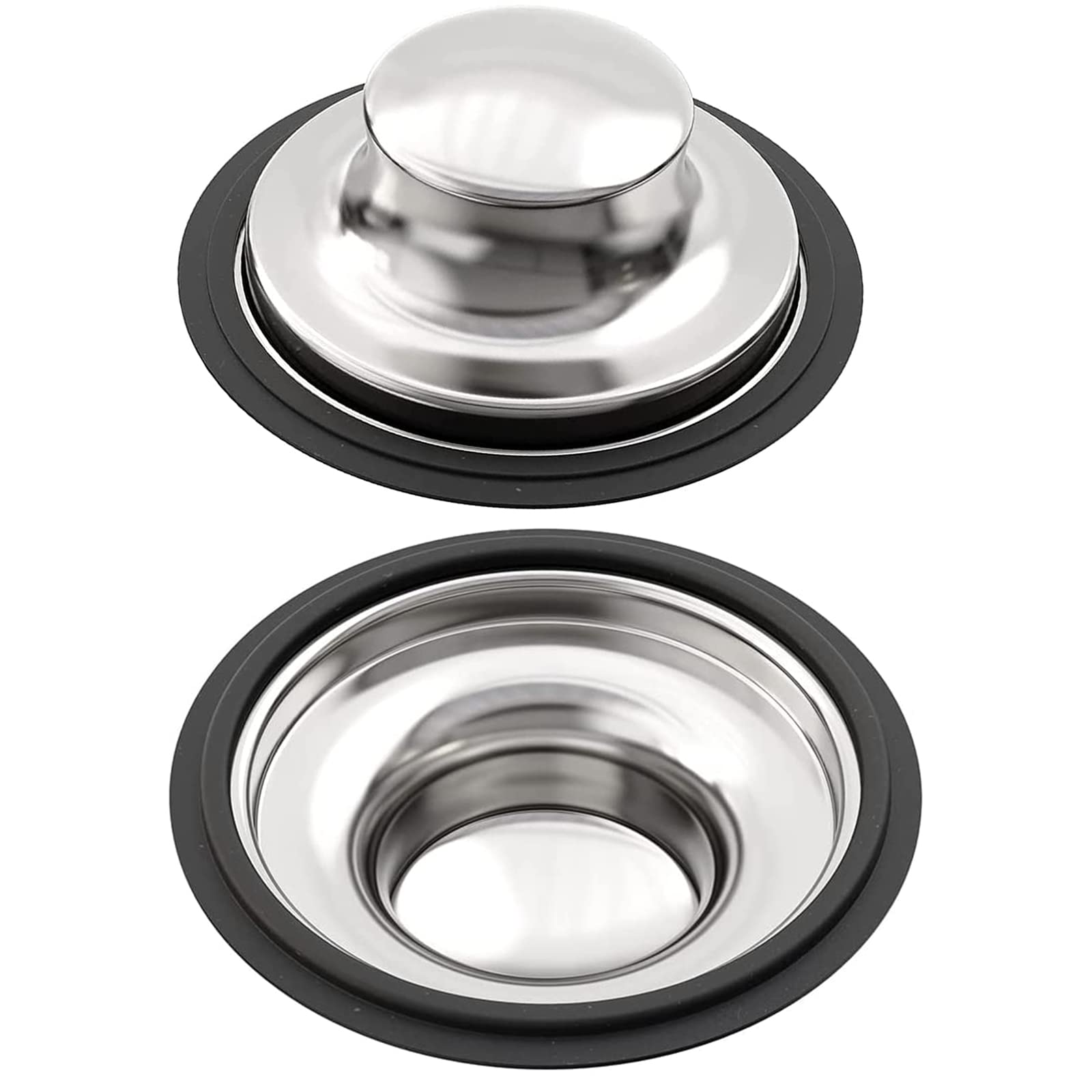 3.35 Inch Stainless Steel Kitchen Sink Stopper for Garbage Disposal - Fits Standard 3.5 Inch Drain, Compatible with Insinkerator, KitchenAid, Kohler, Waste King - Perfect for Clog Prevention and Odor Control in Daily Kitchen Use