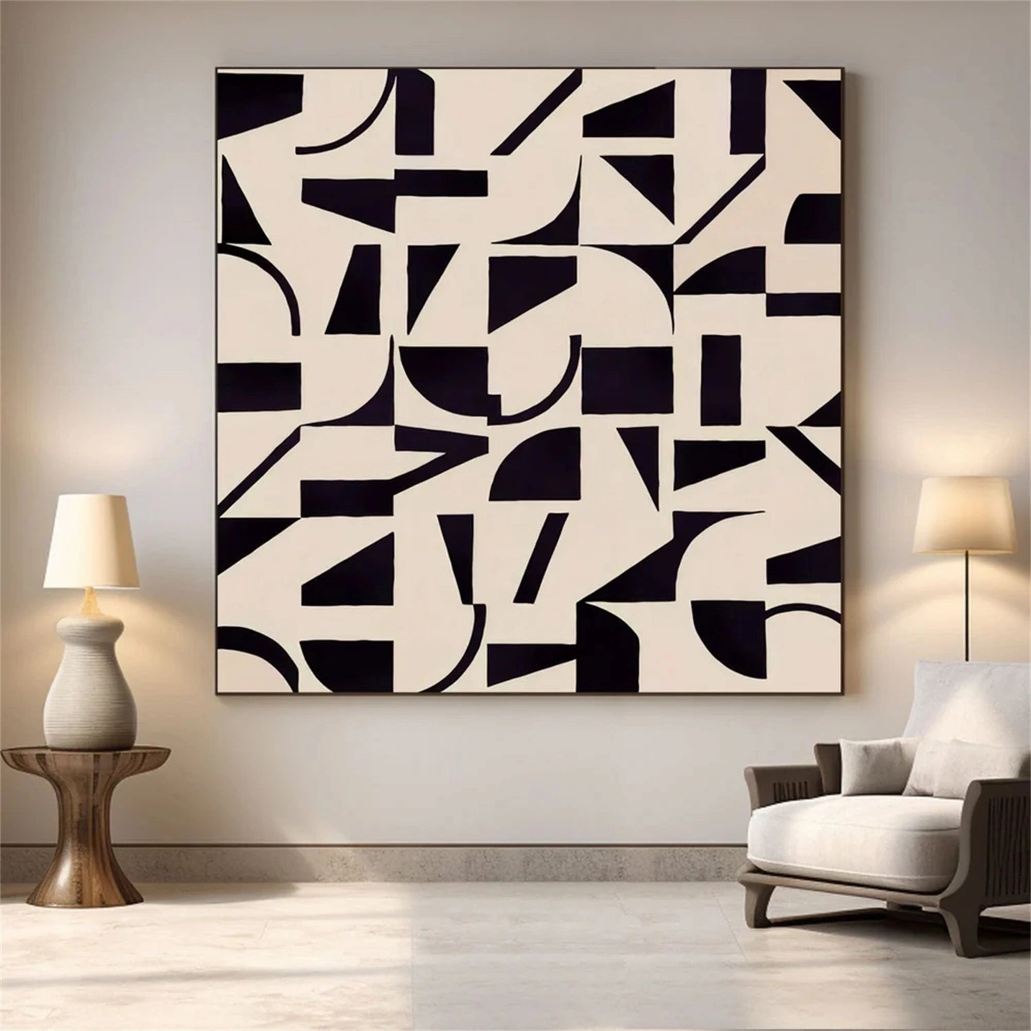 Abstract Tranquility Art Painting #WS214 - Modern Wall Decor for Living Room, Bedroom & Office - Handmade Canvas Artwork for Home & Office Decor