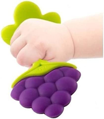 Ganpati Enterprises BPA-Free Silicone Fruit Shape Teether for Babies 3-12 Months | Safe & Soft Infant Teething Toy | Perfect for Soothing Sore Gums at Home or On-the-Go (Multi11 Pack)
