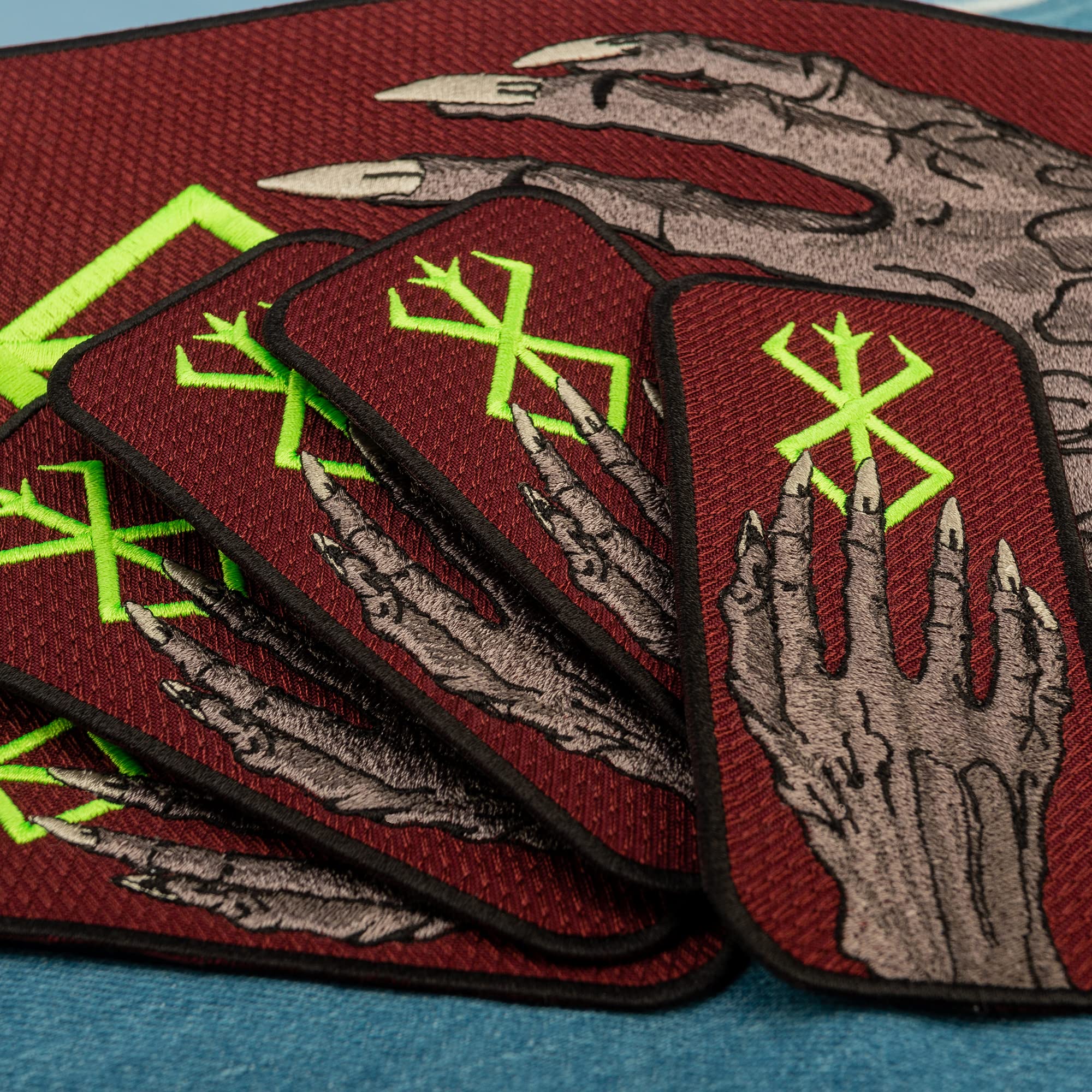 Berserk Sacrifice Patch - Demon's Hand Iron On Embroidered Patch 2.3x5.1 inches - Fantasy Manga Anime Gift for Fans - Perfect for Jackets, Backpacks & Cosplay Costumes