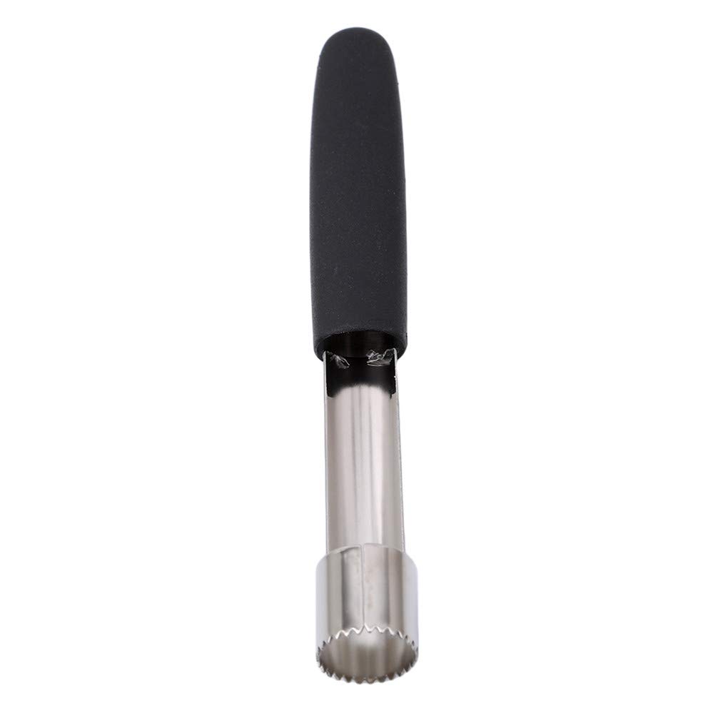 Stainless Steel Apple Corer with Easy Twist Design - Efficient Fruit Core Seed Remover for Kitchen - Perfect for Baking, Cooking, and Meal Prep (Black)