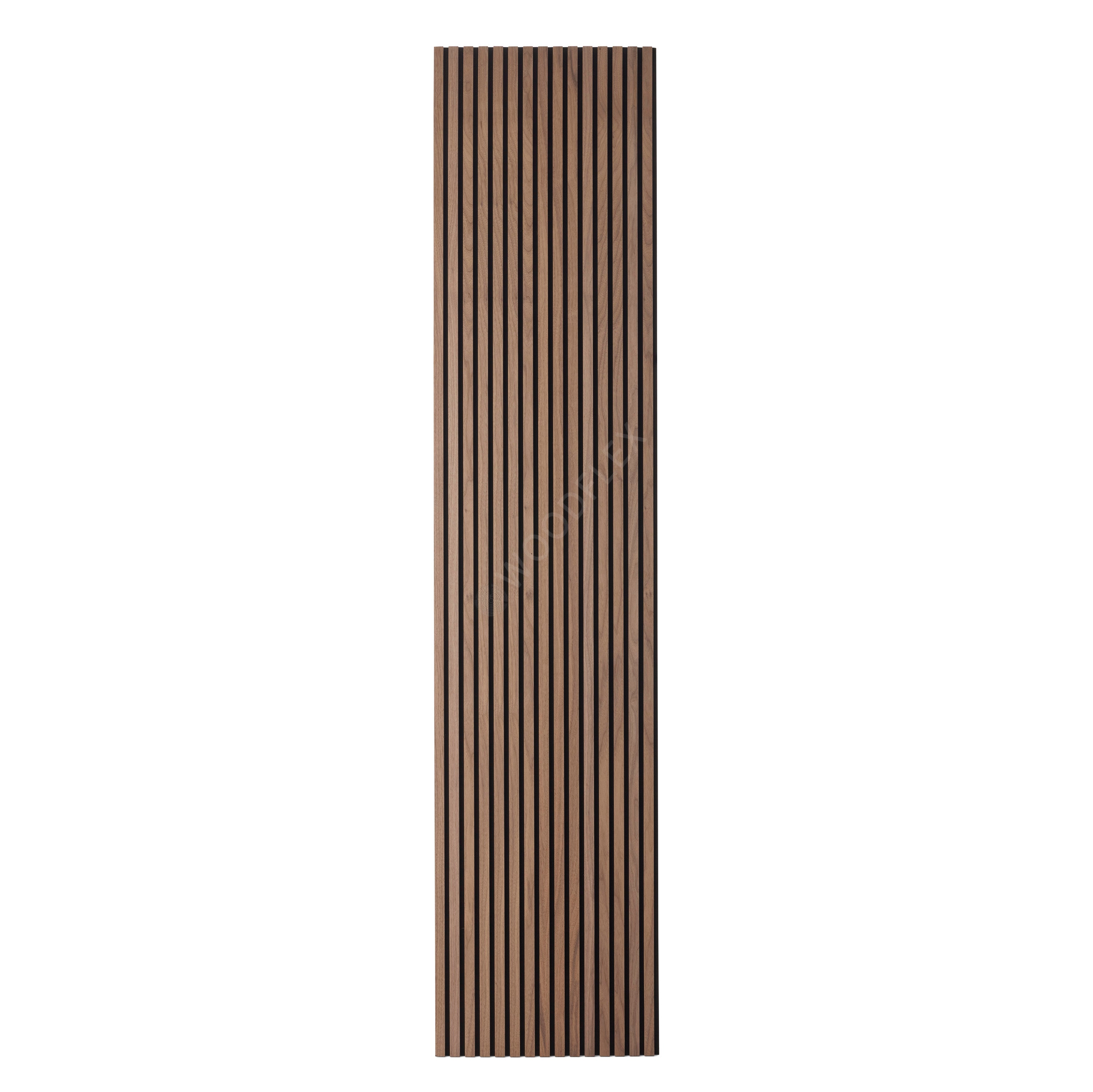 Flexible Acoustic Wood Slat Wall Panel - Walnut Veneer 2700mm x 600mm | Soundproofing & Decorative Wall Treatment for Home Theater, Office, and Studio