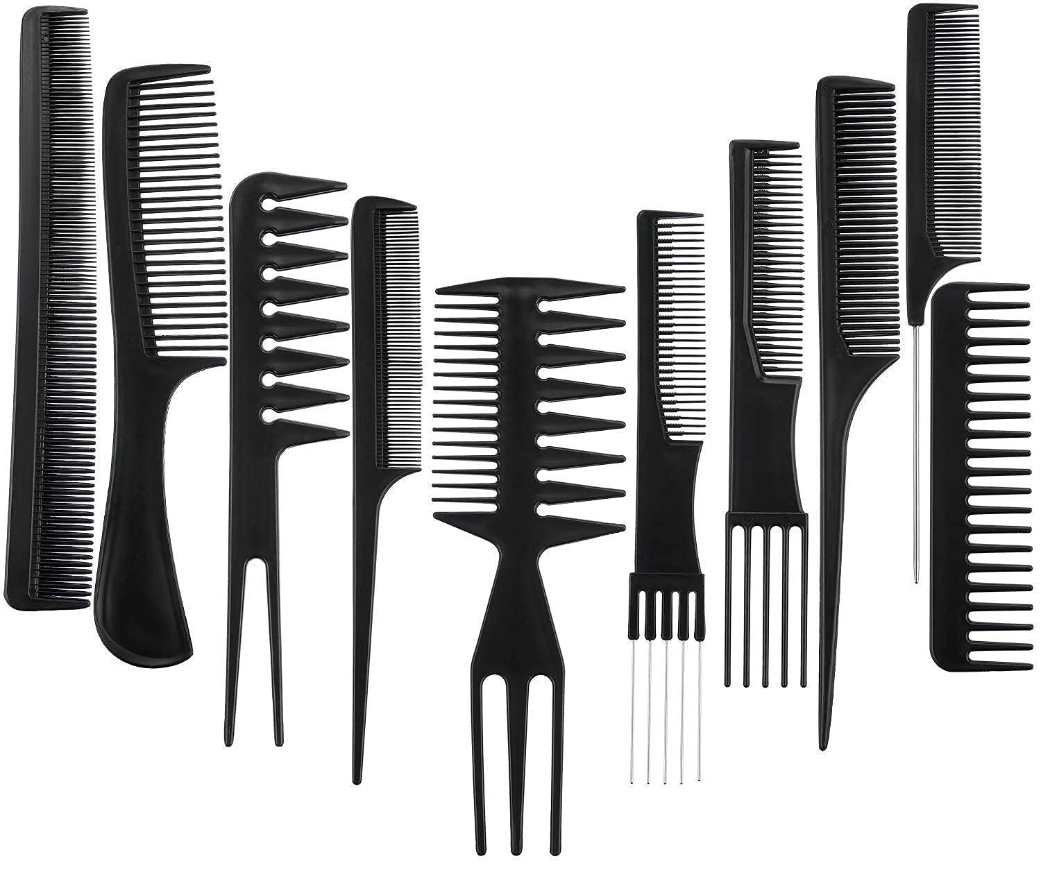 Professional Hair Comb Set & Lice Treatment Comb - Multipurpose Styling & Head Lice Removal Kit with Long Handle (Random Color) - Perfect for Home Hair Care, Salons & Travel
