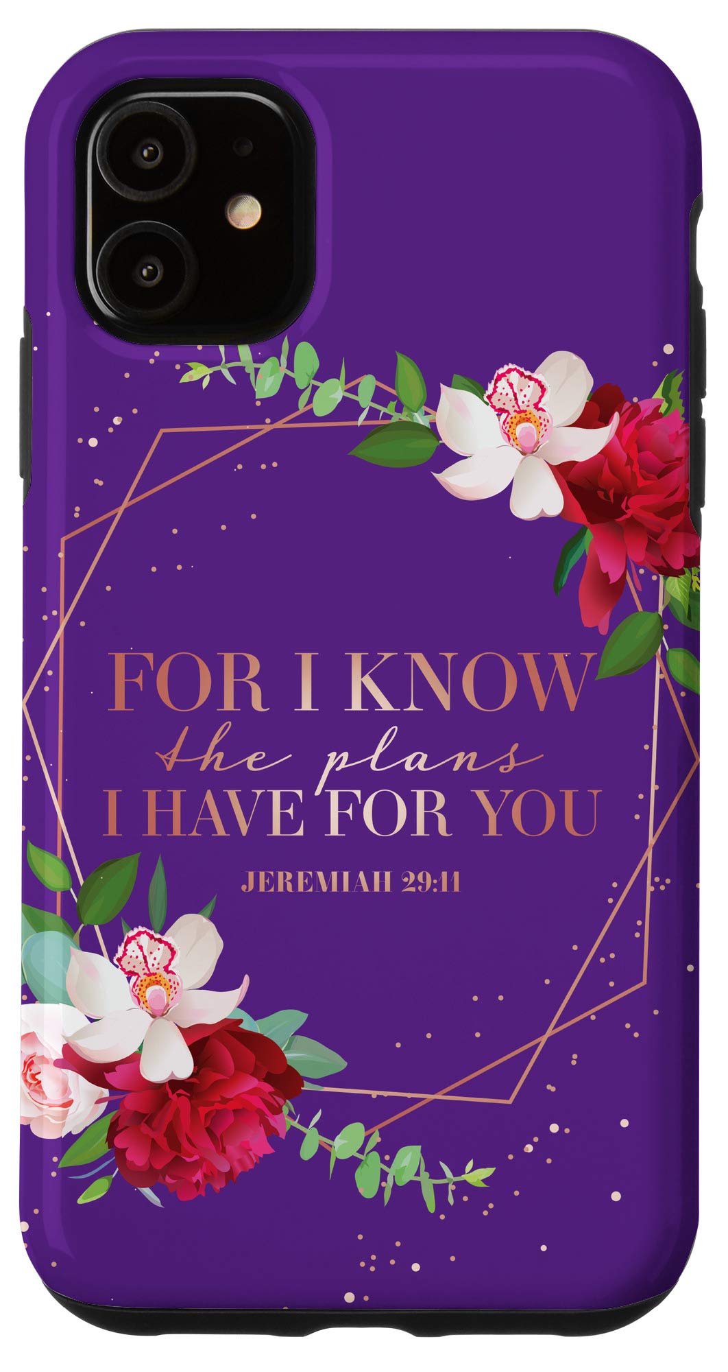 iPhone 11 Case with Jeremiah 29:11 Bible Verse - Inspirational Christian Gift for Women - Perfect for Church, Bible Study & Daily Faith Inspiration