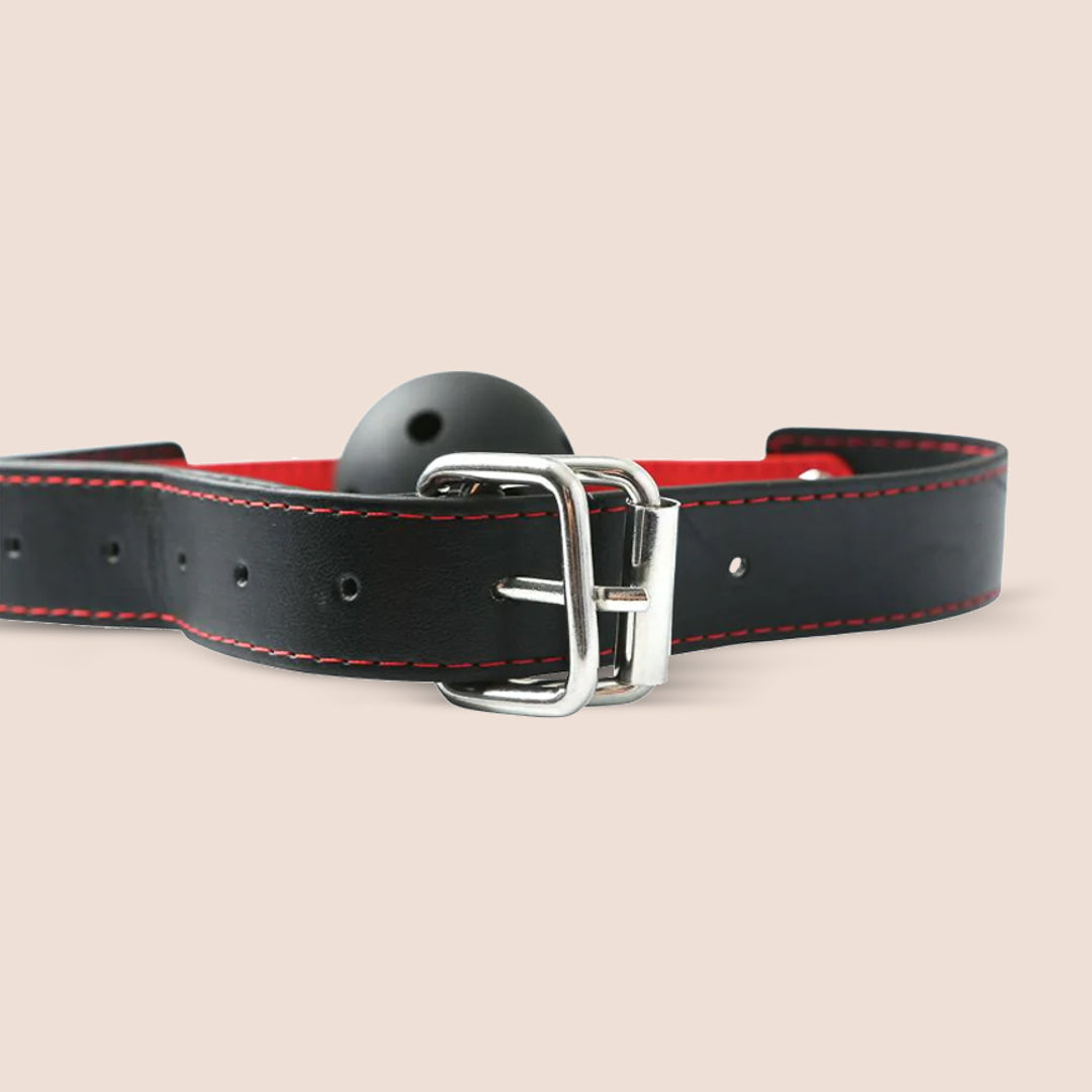Breathable Hush Ball Gag for BDSM Play - Comfortable & Safe Adult Bondage Gear for Couples & Roleplay Scenes