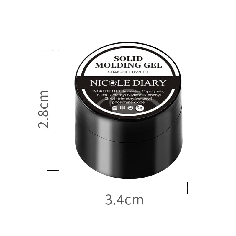 Professional Semi-Solid Chrome Molding Gel 5g - Strong Hold Styling Wax for Men's Hair - Perfect for Pompadour, Quiff & Undercut Hairstyles