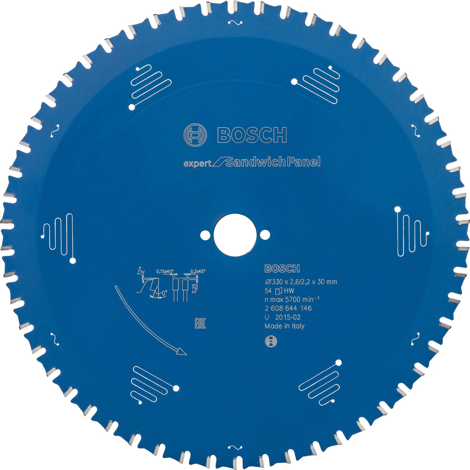 Bosch 2329981 Circular Saw Blade - 7-1/4 Inch 24-Tooth Carbide-Tipped for Wood Cutting | Perfect for DIY Projects, Carpentry & Construction Work