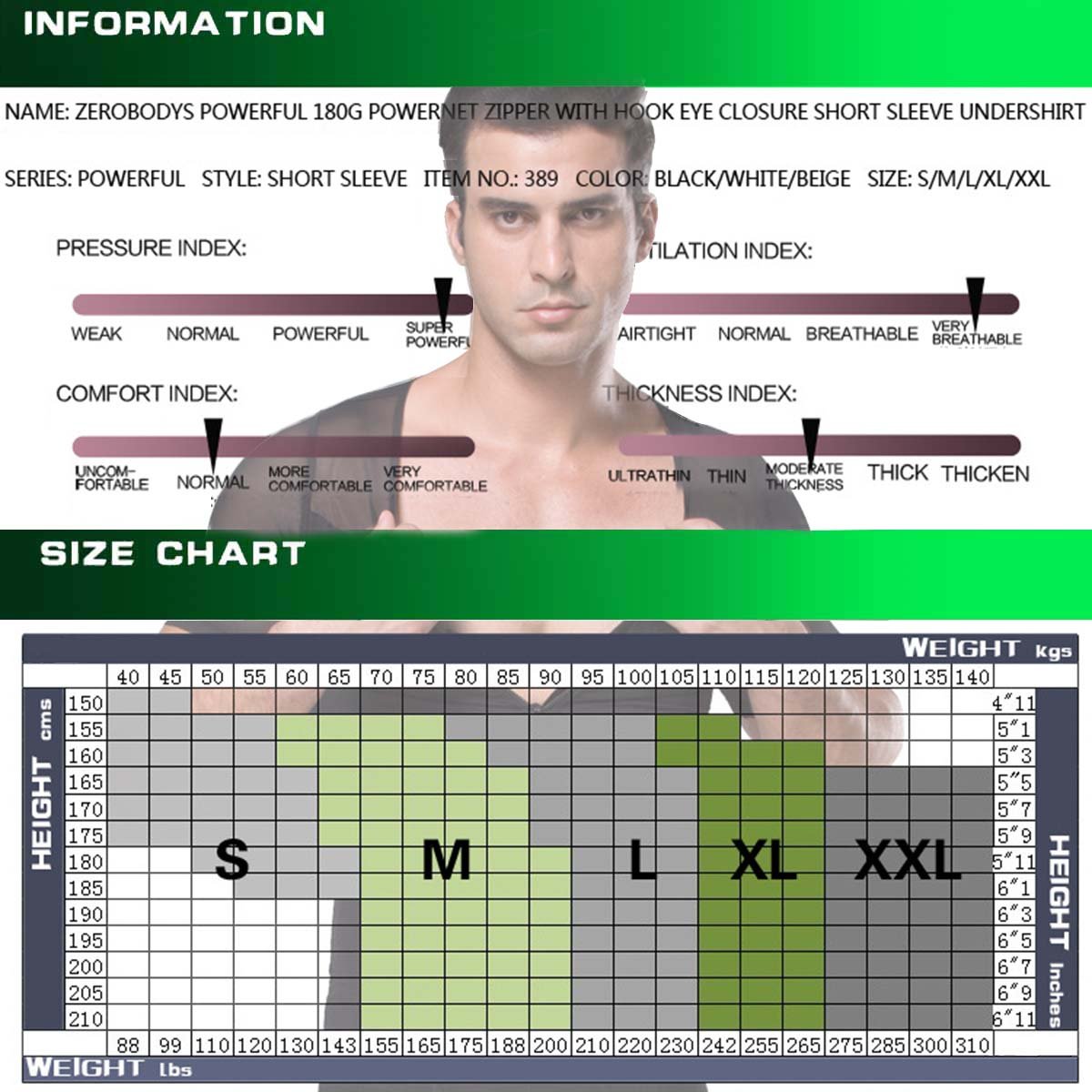 FEOYA Men's Slimming Body Shaper Tank Top with Zipper - Tummy Control Compression Undershirt for Workout & Everyday Wear