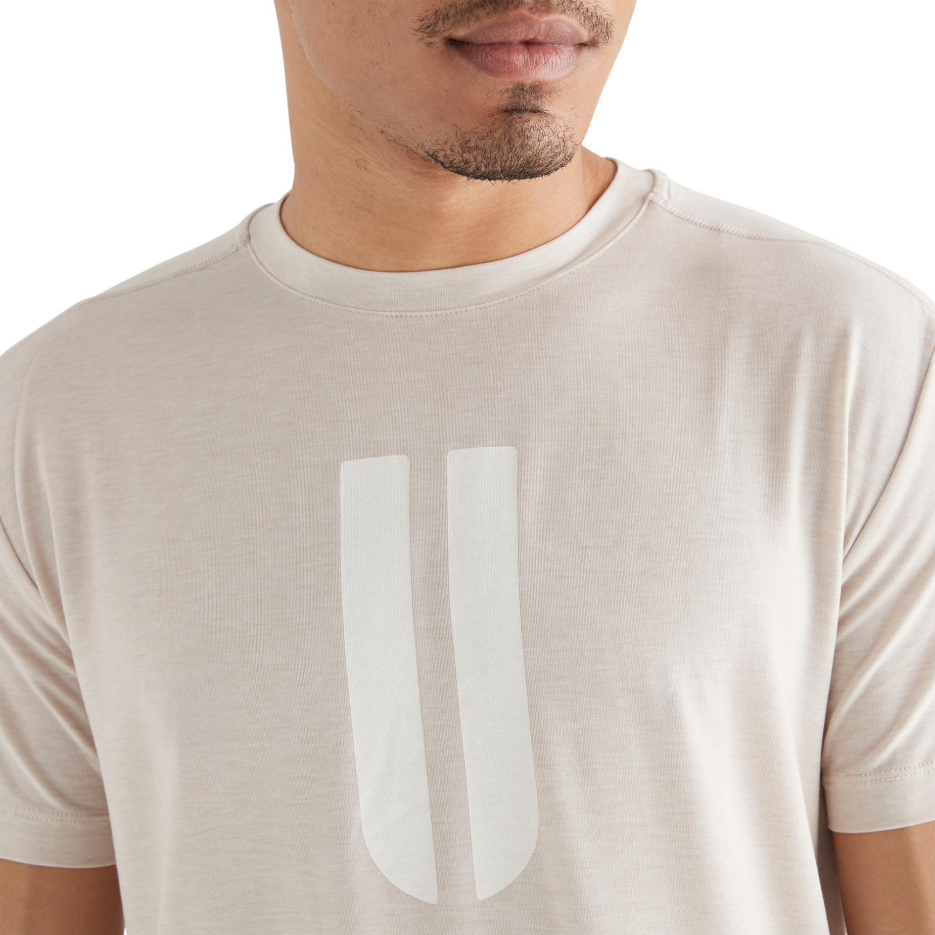 Men's Horns Graphic T-Shirt in Oatmeal - Soft Cotton Casual Tee for Everyday Wear & Street Style Outfits