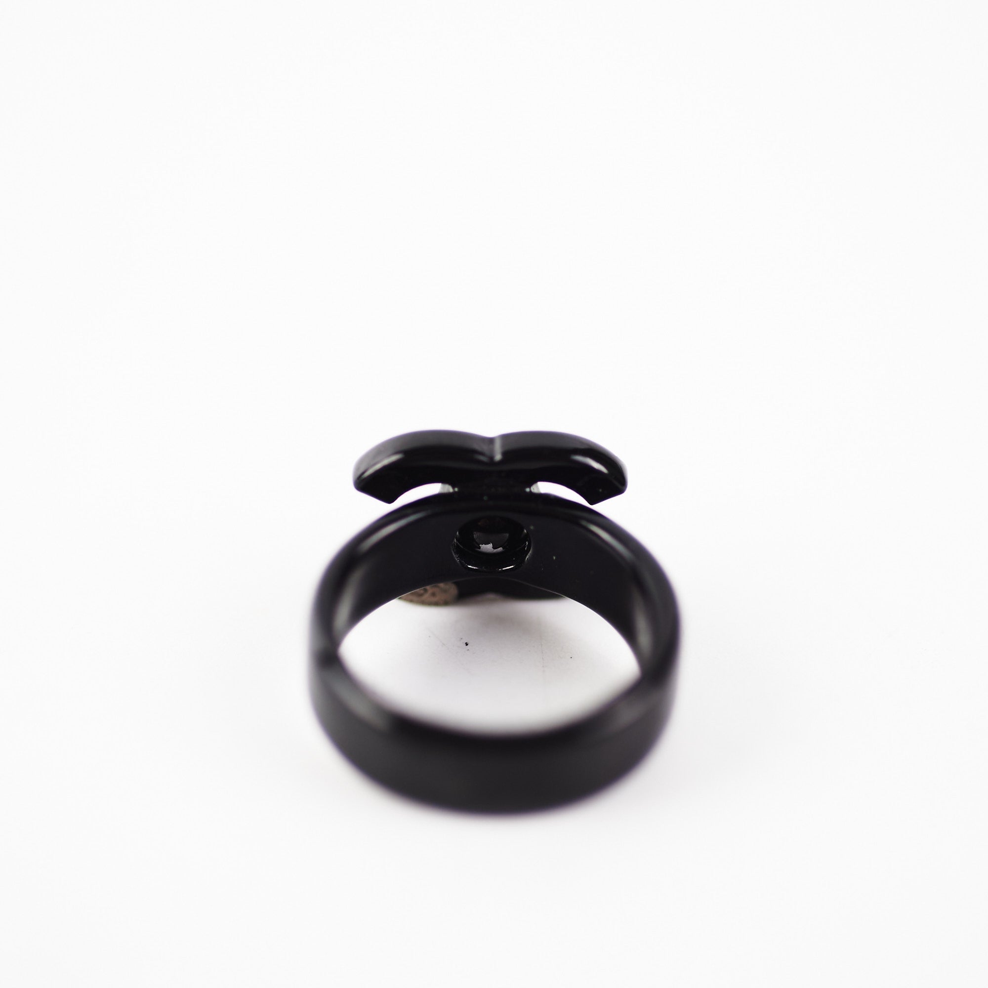 Chanel Black Fashion Ring for Women - Elegant Jewelry Gift for Birthday, Anniversary & Special Occasions