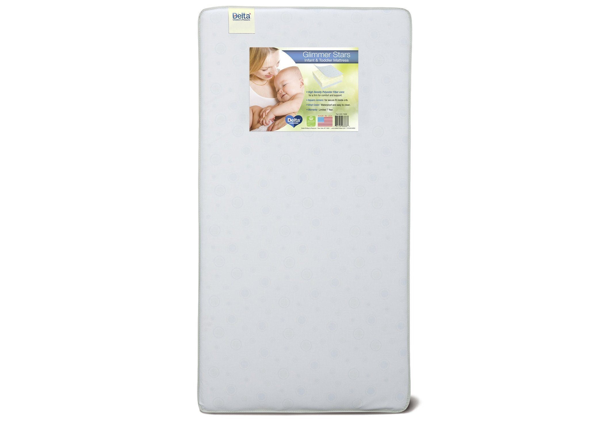 Glimmer Stars Waterproof Crib & Toddler Mattress - Hypoallergenic, Breathable Baby Mattress for Safe Sleep | Perfect for Nursery, Daycare & Travel Use