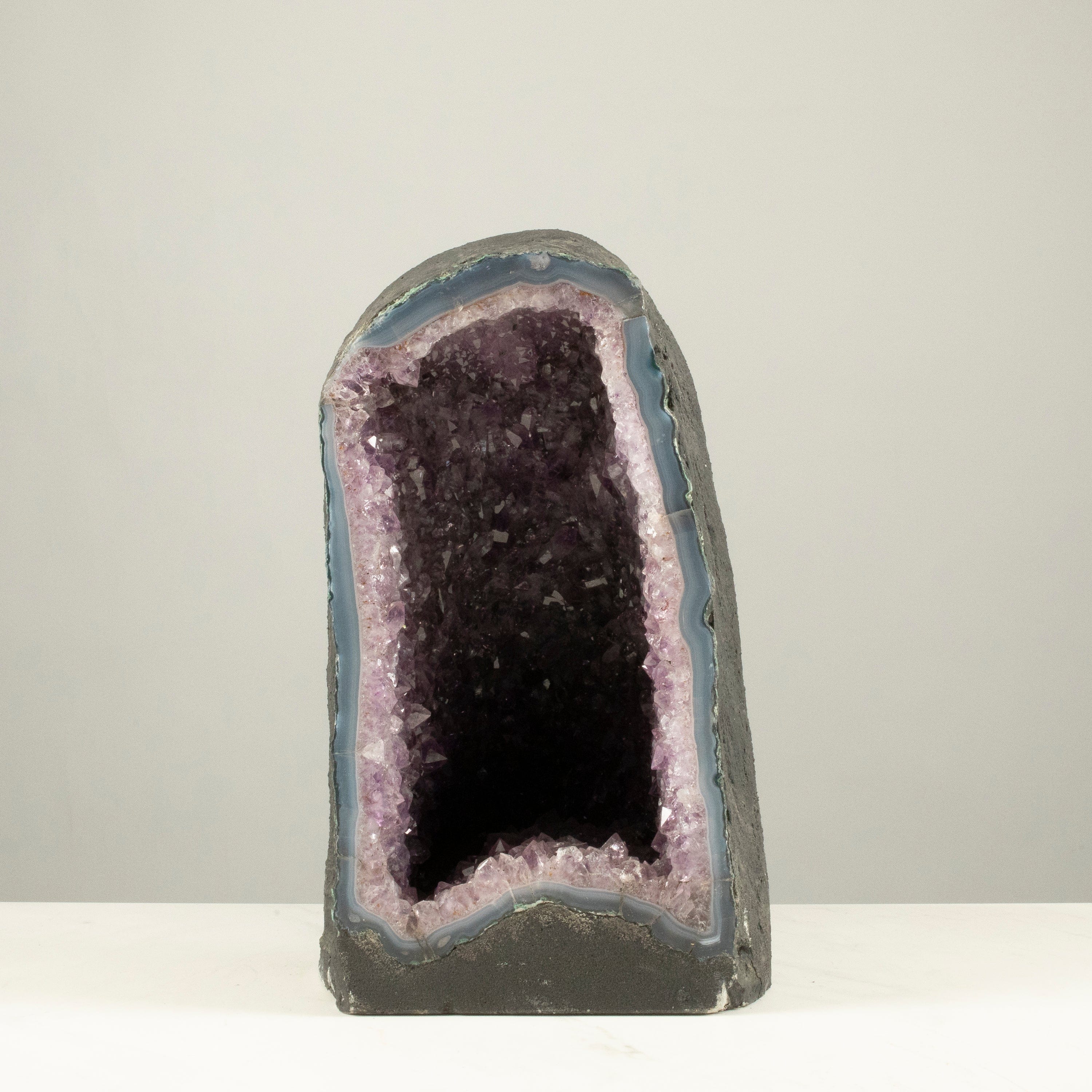 Natural Amethyst Geode Cathedral from Brazil - 12 to 33 lbs Large Raw Crystal Cluster for Home Decor, Meditation & Healing Stone Collection