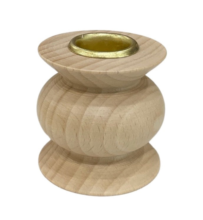 Handcrafted Wooden Candle Holder Set of 2 - Small Rustic Home Decor for Table Centerpiece, Wedding, Dinner Party & Relaxation