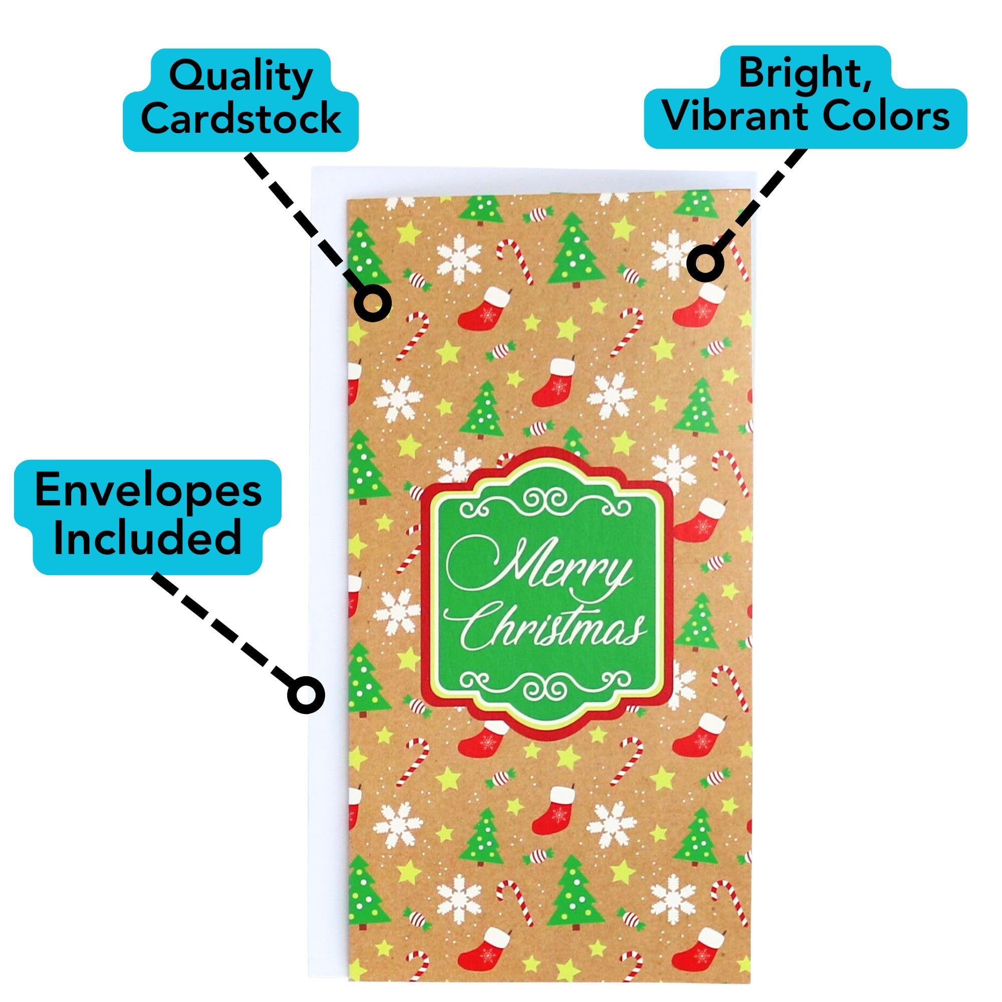 Premium Kraft Christmas Gift Card Holders & Money Envelopes - 30-Pack Set for Holiday Gifting, Cash Gifts, and Stocking Stuffers | Perfect for Office Parties, Secret Santa, and Family Celebrations